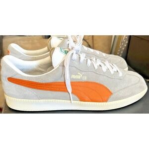 PUMA 10 Suede Sneakers Orange/Grey Men's Y2k Skater Size 11 (342938 07)